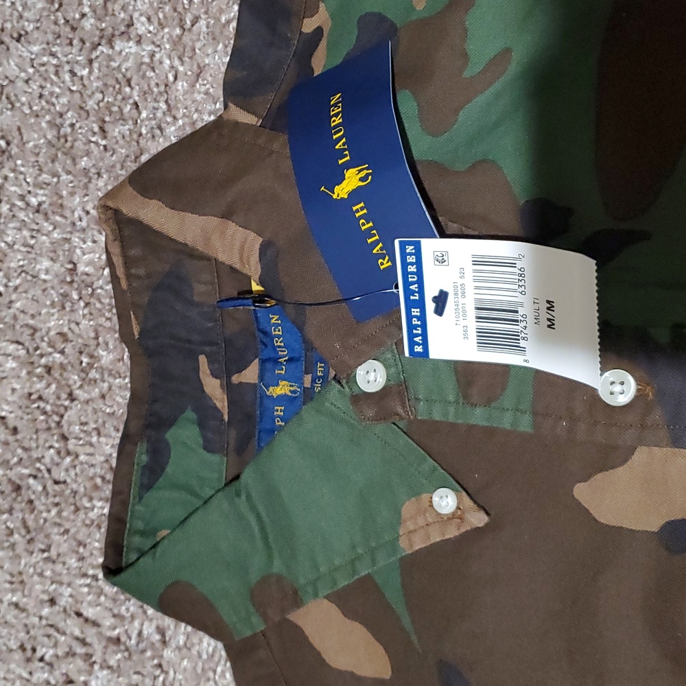 Ralph Lauren Green and Brown Camouflage Shirt - Picture 3 of 4
